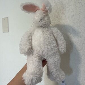 Bunnies By The Bay White Fluffy Whisker Bean Filled Plush Stuffed Animal 14”